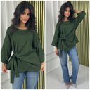 Wrapped Tie Belt Top