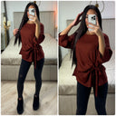 Wrapped Tie Belt Top