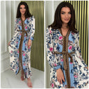 Zim – Geblümtes Kleid mit Bindegürtel