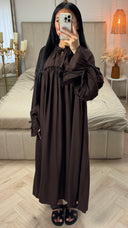 Maxi Jurk met Strikdetail en Ruches – Viscoseblend
