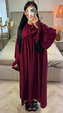 Maxi Jurk met Strikdetail en Ruches – Viscoseblend