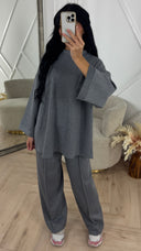 Oversized Two-Piece Set met Wijde Mouwen