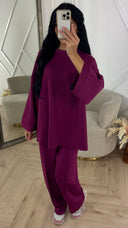 Oversized Two-Piece Set met Wijde Mouwen