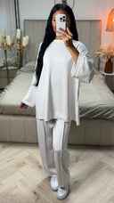Oversized Two-Piece Set met Wijde Mouwen