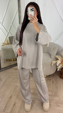 Oversized Two-Piece Set met Wijde Mouwen