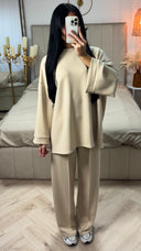 Oversized Two-Piece Set met Wijde Mouwen