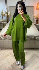 Oversized Two-Piece Set met Wijde Mouwen