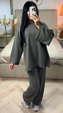 Oversized Two-Piece Set met Wijde Mouwen