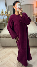 Fluffy Maxi Jurk met Wijde Mouwen