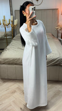 Fluffy Maxi Jurk met Wijde Mouwen