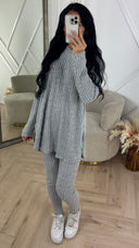 PRE ORDER Teddy Rib Two-Piece Set met Comfort Fit WORDT 20-10 VERZONDEN
