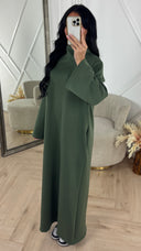 Minimal Maxi Jurk met Wijde Mouwen