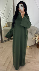 Minimal Maxi Jurk met Wijde Mouwen