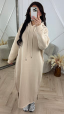 Maxi Hoodie Dress met Splitten