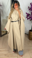 Luxe Cape Coat met TailleCeintuur