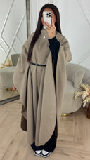 Luxe Cape Coat met TailleCeintuur