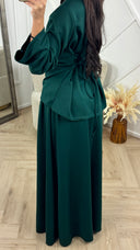 Luxe Rok Set met Hoge Hals en Taillelint