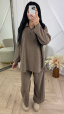 Jacquard Two-Piece Set met Halve Rits