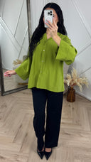 Oversized Blouse met Wijde Mouwen