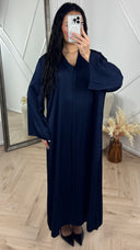 Satijnen Maxi Jurk met V-Hals