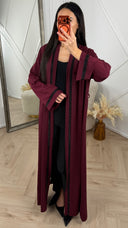Abaya Maxi Jurk met Ritssluiting en Sierband