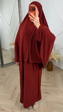 Jersey Khimar Abaya Set – 2 Delig