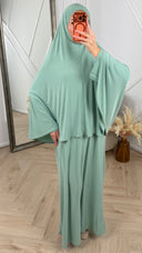 Jersey Khimar Abaya Set – 2 Delig