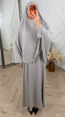 Jersey Khimar Abaya Set – 2 Delig