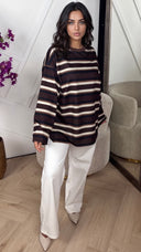 Gestreept Oversized Longsleeve T-shirt