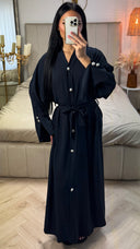 Maxi Abaya met Parelknopen en Ceintuur