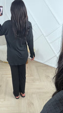 2-Delig Dames Set met Structuurstof en Blouse