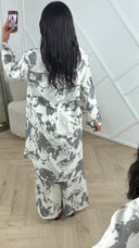 2-Delig Oversized Set met Marmer Print 026-3