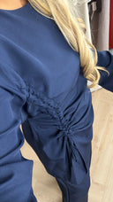 2-Delige Set met Gedrapeerde Tuniek en Wijde Broek