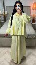 2-Delige Set met Katoenmix Top en Maxi Rok