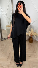 2-Piece Set met Asymmetrische Top en Rechte Broek