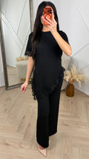 2-Piece Set met Structuurstof en Kantdetails