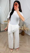 2-Piece Set met Structuurstof en Kantdetails