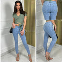 2024 Premium Quality Stretch Clean Push Up Jeans 77536