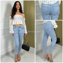 2024 Premium Quality Stretch Clean Push Up Jeans 77571