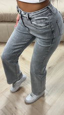 2025 Premium Quality Stretch Clean Wide Leg Jeans 78102