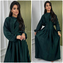 Satin Maxi Pleated Waist Tie Belt Detail