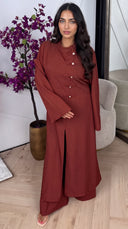Abaya Set met Chinese Knoopsluiting