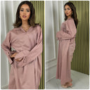 V Neck Collar Oversized Maxi Slit Tie Sleeve Detail