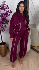 Sportief Two-Piece Set met Contrast Piping