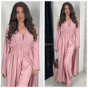 2pcs Beautiful Set Long Vest Wide Legs Elastic Taille Detail
