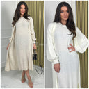 2pcs Dress+Cardigan Set 2024
