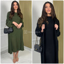 2pcs Dress+Cardigan Set 2024
