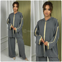 2pcs Hoodie Set Oversized Golden Embroidery