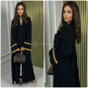 2pcs Kimono + Shawl Golden Embroidered Sleeves Detail