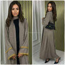 2pcs Kimono + Shawl Golden Embroidered Sleeves Detail